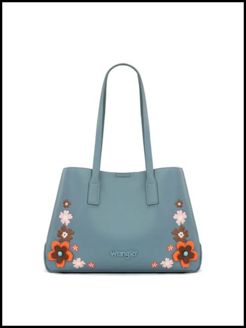 Floral Designer Top Handle Satchel Tote Bag for Women PU Leather Shoulder Purse